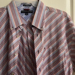 Mens short sleeve button shirt